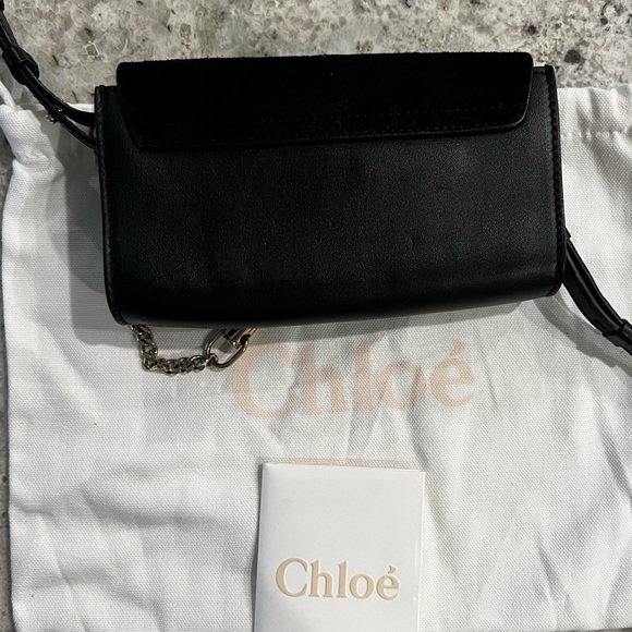 Chloe Faye small leather and suede crossbody bag - Picture 4 of 8